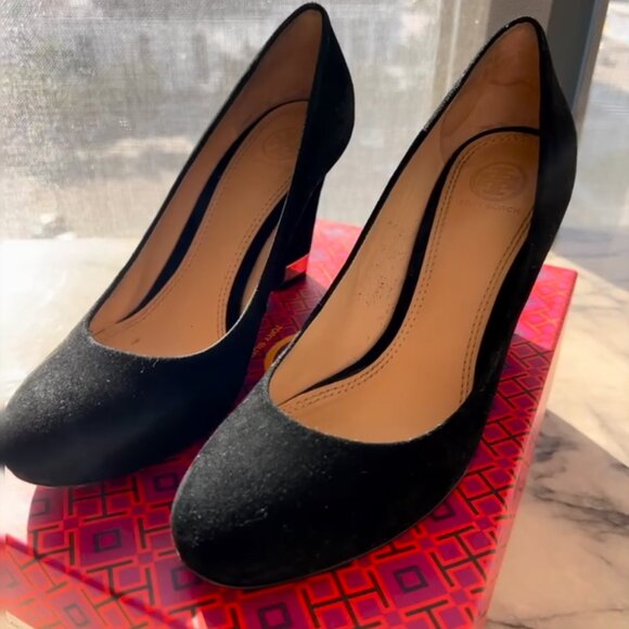 Tory Burch Astoria 90mm Wedge-Lancaster Suede - Picture 3 of 4